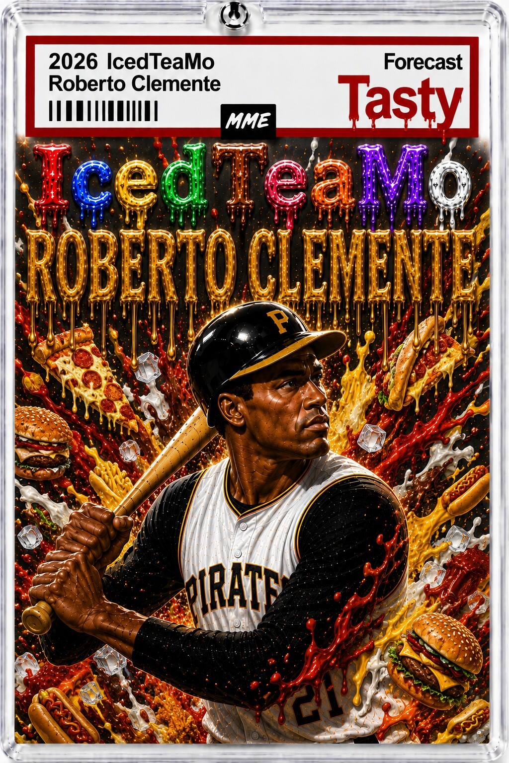 4001 Roberto Clemente Keychain IcedTeaMo Custom Handmade Photo Keychain