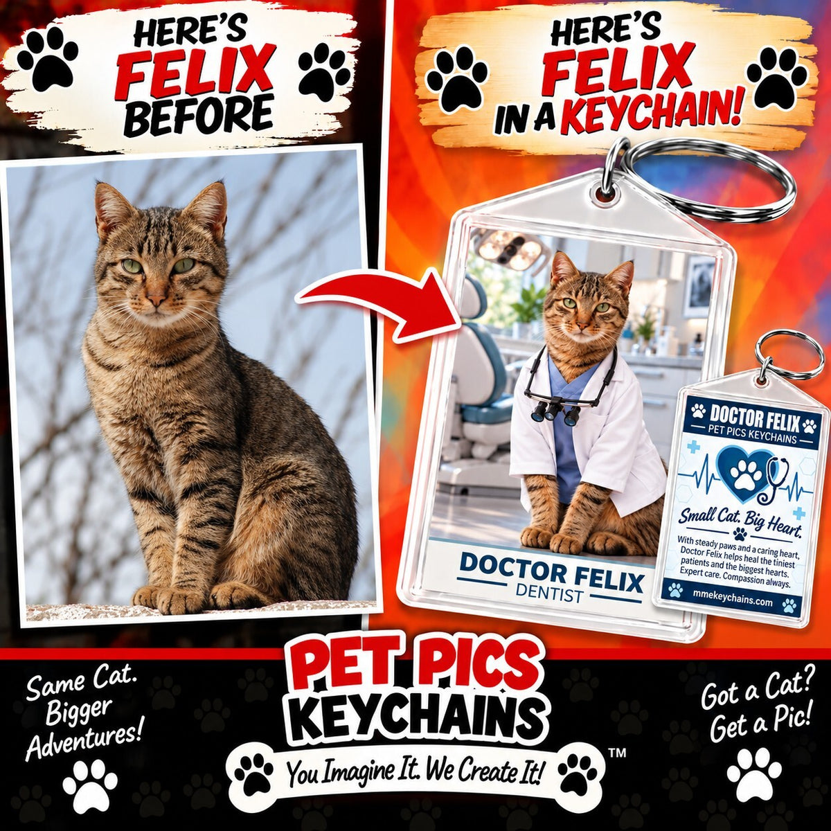 4909 Personalized Pet Pics Keychains Doctor Felix – Eye Doctor