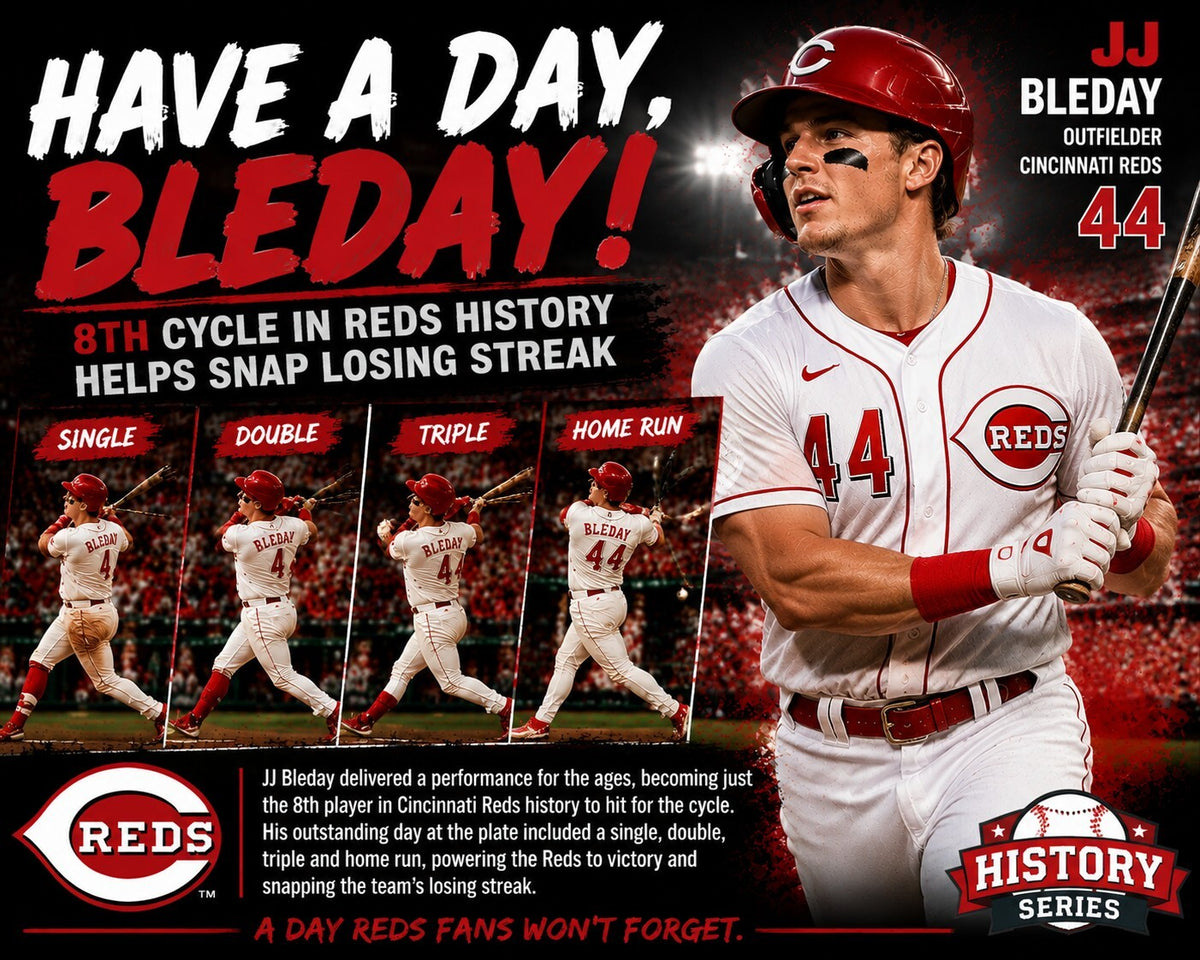 4165 JJ Bleday 8x10 Print Have a day, Bleday 8th Cycle in Reds History