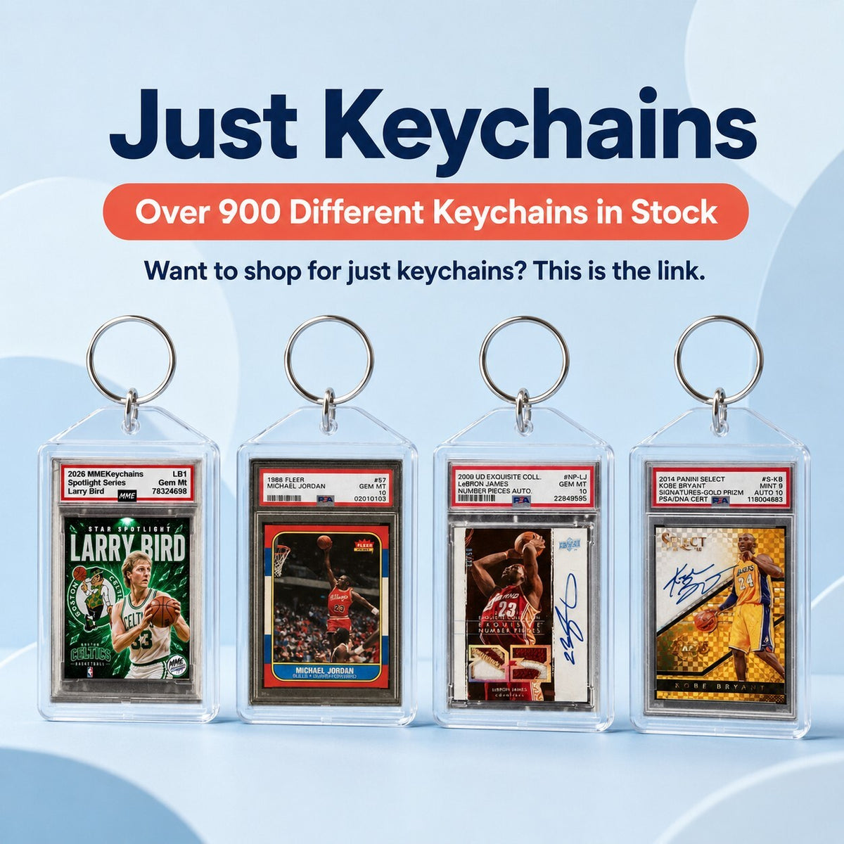 9999 00001J Just Keychains. Over 900 Different Keychains in Stock