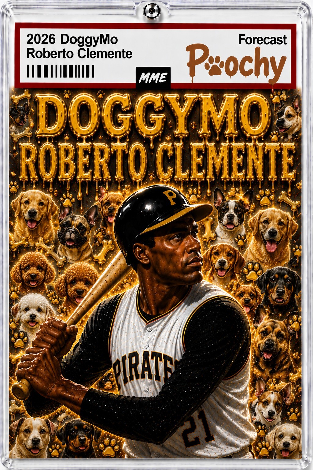 2943 Roberto Clemente Keychain DoggyMo Alt Custom Handmade Photo Keychain