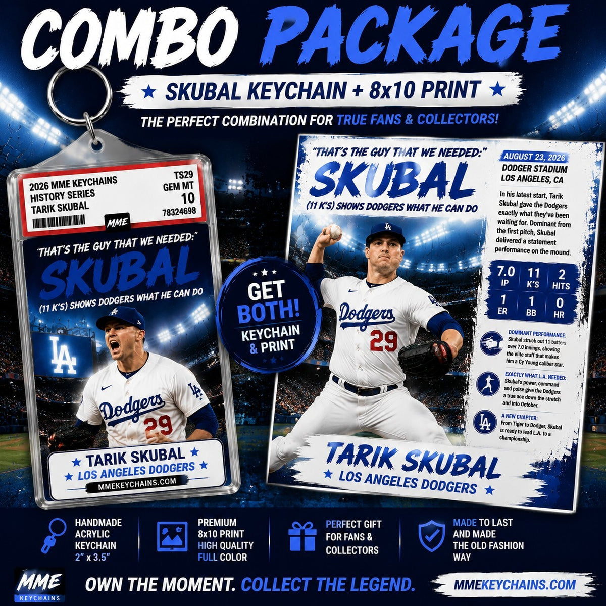 4167 Tarik Skubal Combo Package - Keychain + 8x10 Print