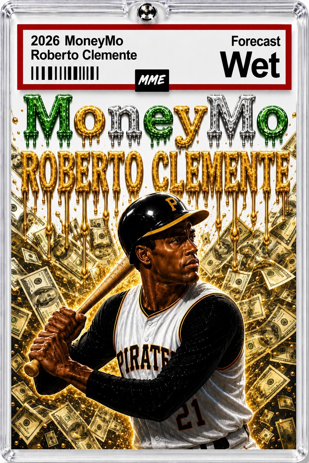 4002 Roberto Clemente Keychain MoneyMo Alt Version Custom Handmade Keychain