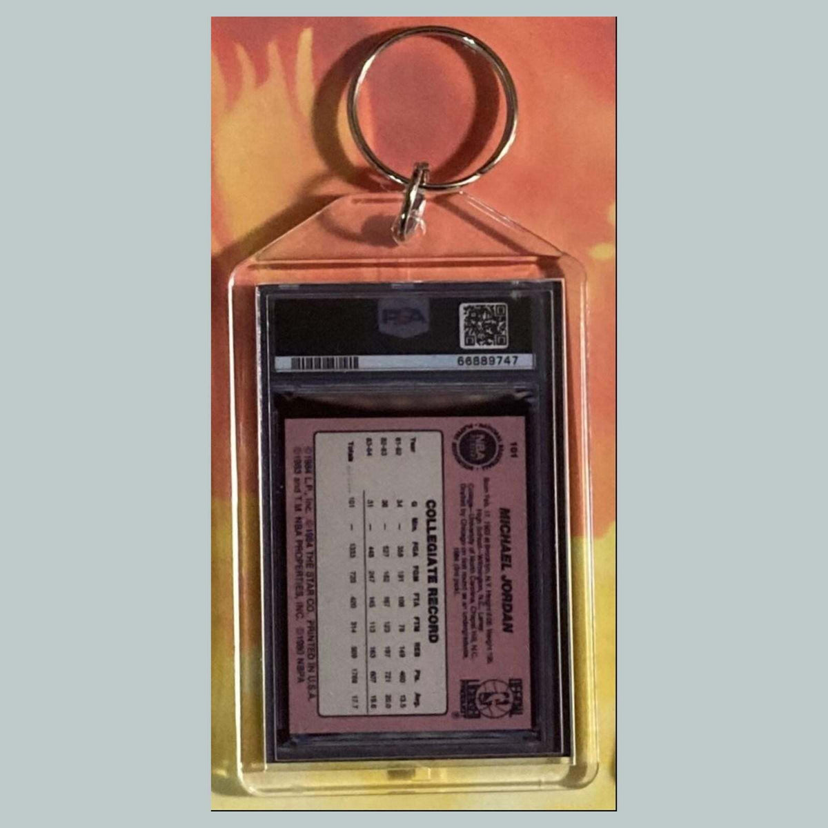 3633 Michael Jordan 1984 Star Rookie Custom Hand Made Keychain