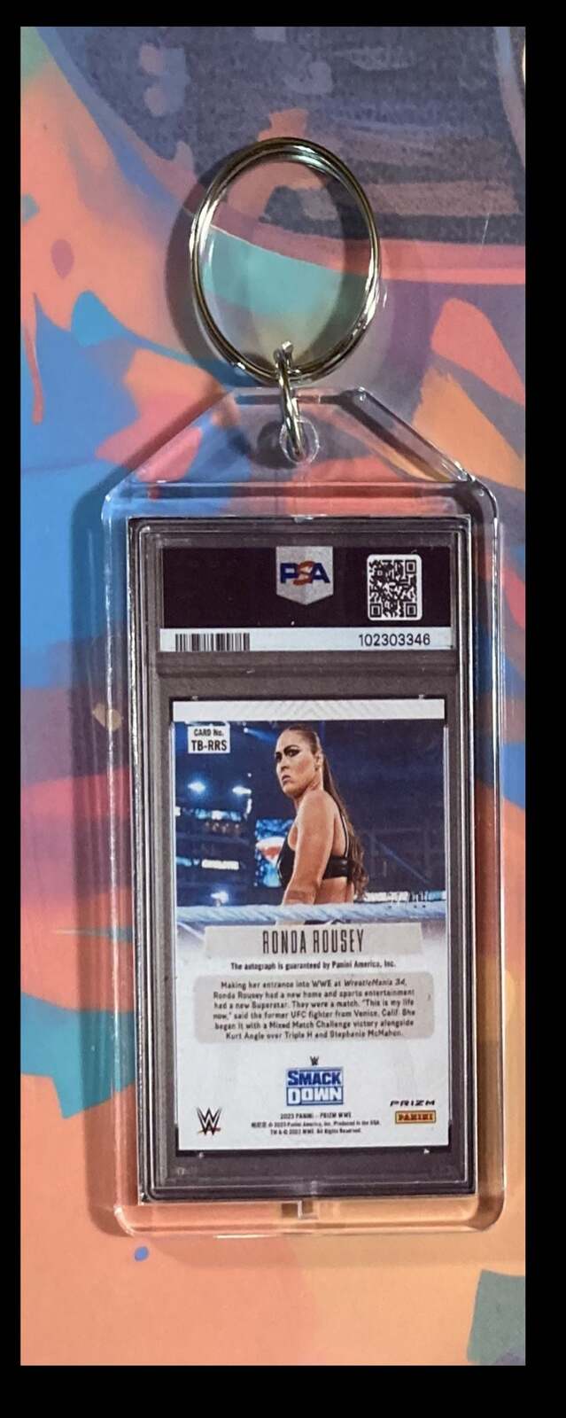 3121 Ronda Rousey 2023 Panini Red Prizm Throwback Auto