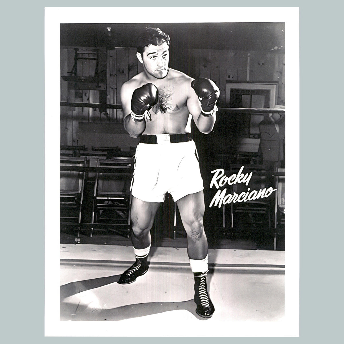 0059 P -8X10 Rocky Marciano With Name Glossy Photo Fast-Secure Shipping