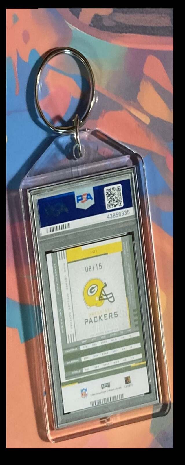 3238 Aaron Rodgers 2005 Playoff Ticket Contender Green Auto Custom Made Keychain