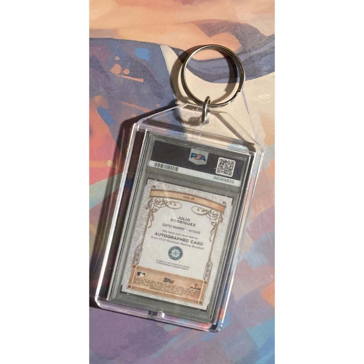 3194 Julio Rodriguez 2023 Bowman Sterling Opulence Auto Custom Novelty Keychain
