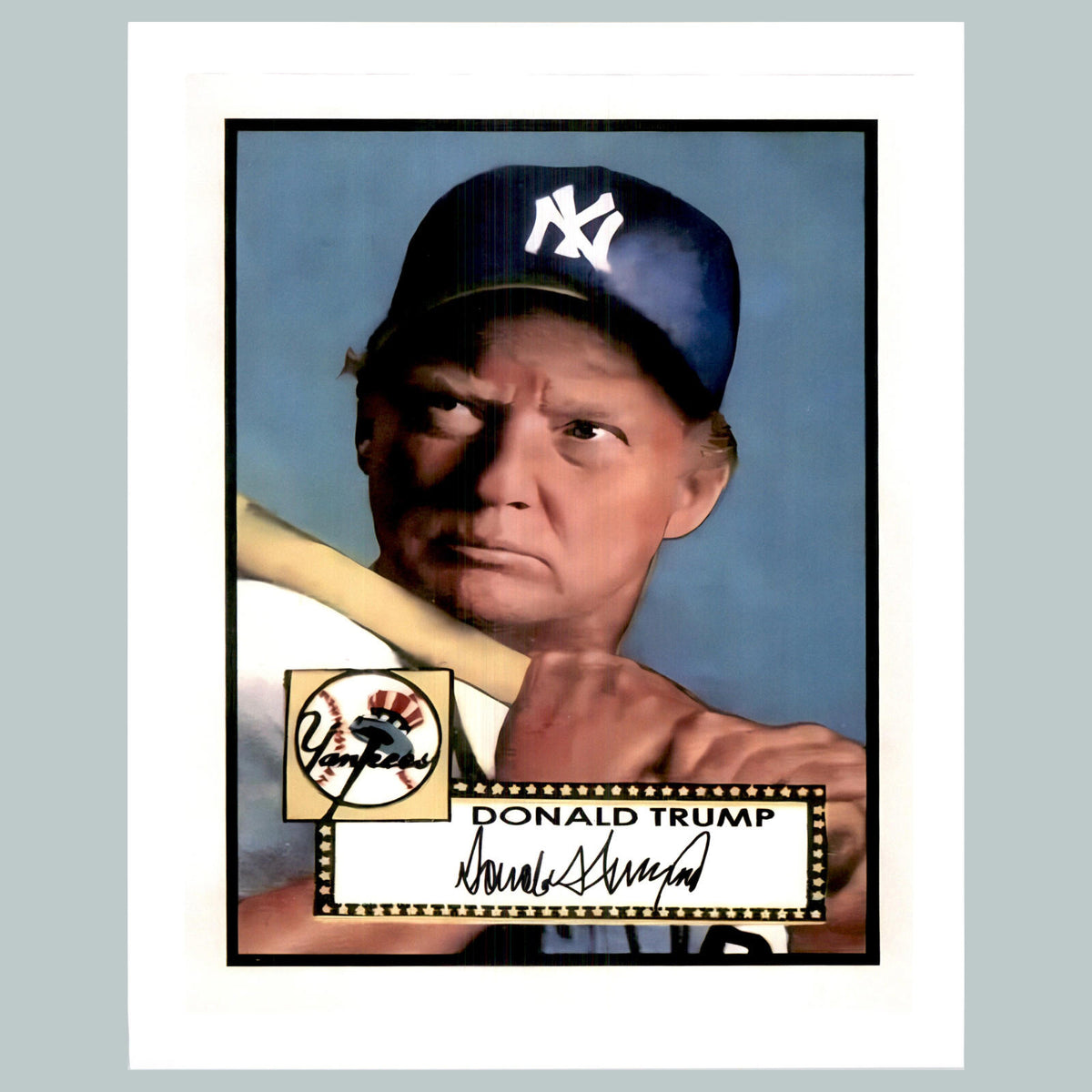 0508 P-8X10 Trump Baseball 1952 Style Glossy Photo Fast-Secure Shipping MS