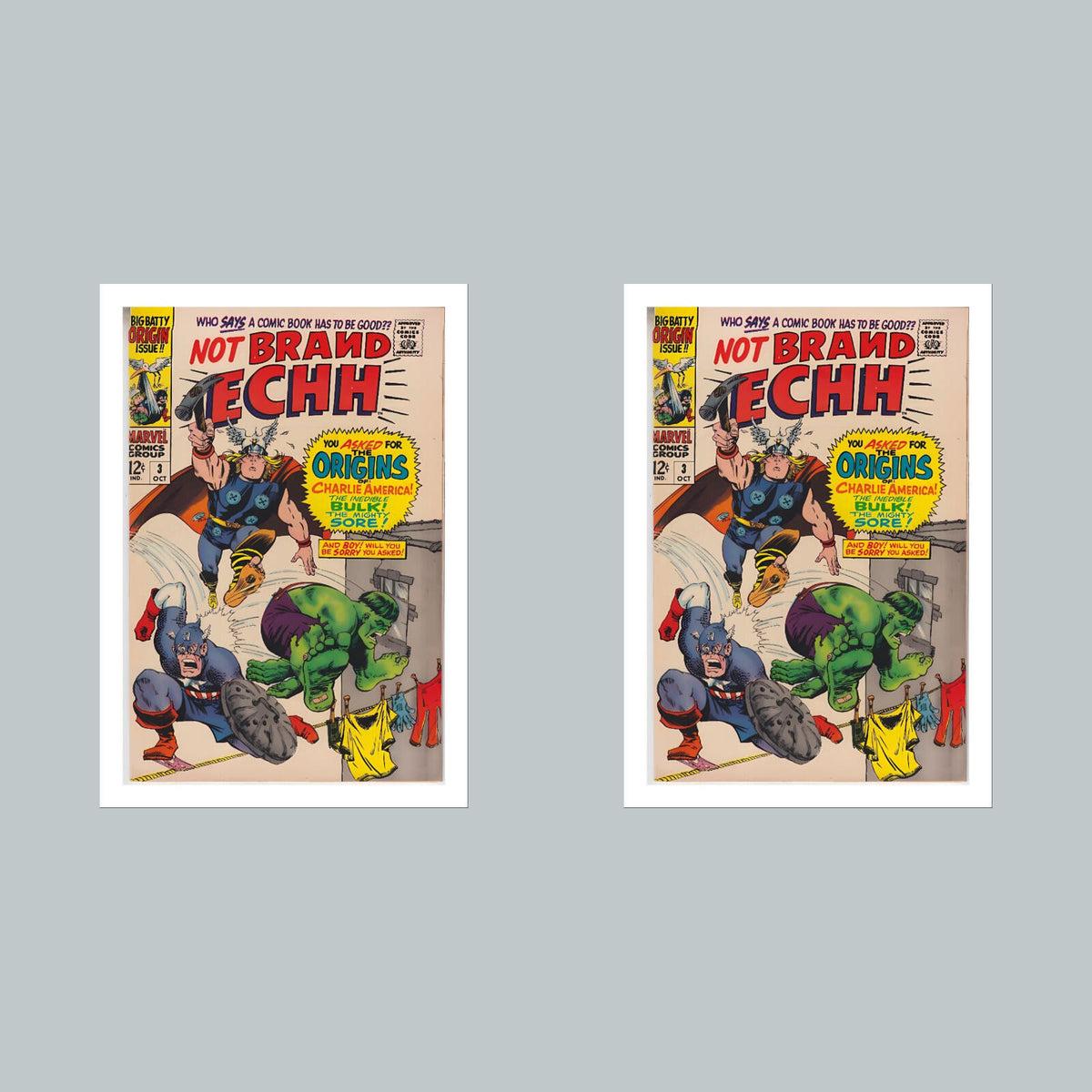 2224 Not Brand Echh 8x10 Glossy Photo Comic Book Cover Fast-Secure Ship