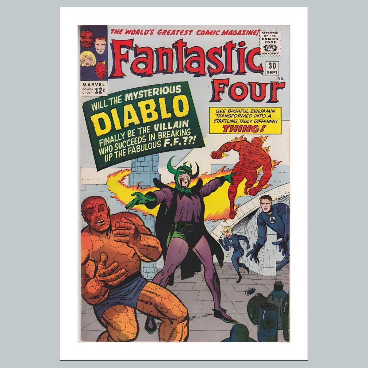 1967 Fantastic Four 8x10 Glossy Photo Comic Book Cover Fast-Secure Shipping