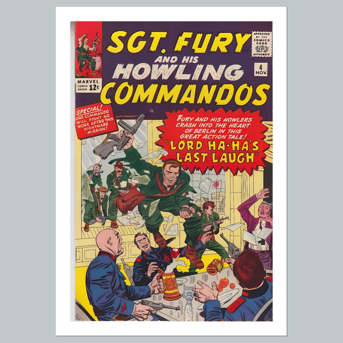 2381 Sgt Fury 8x10 Glossy Photo Comic Book Cover Fast-Secure Shipping