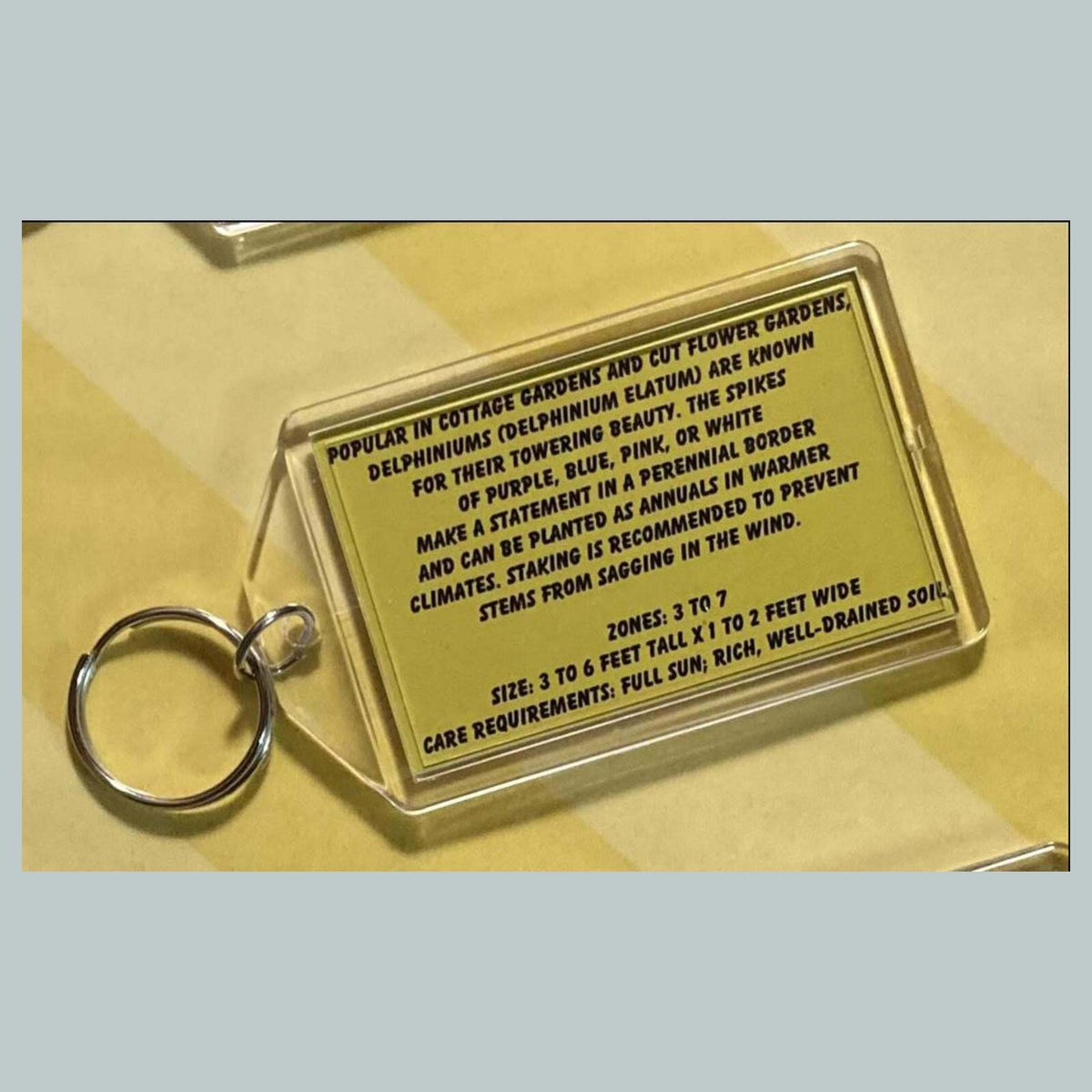 3672 Delphinium Custom Hand Made Keychain