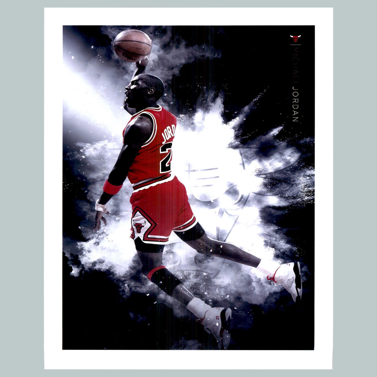 1614 8X10 Glossy Photo Michael Jordan White Blast Fast Secure Shipping BKL