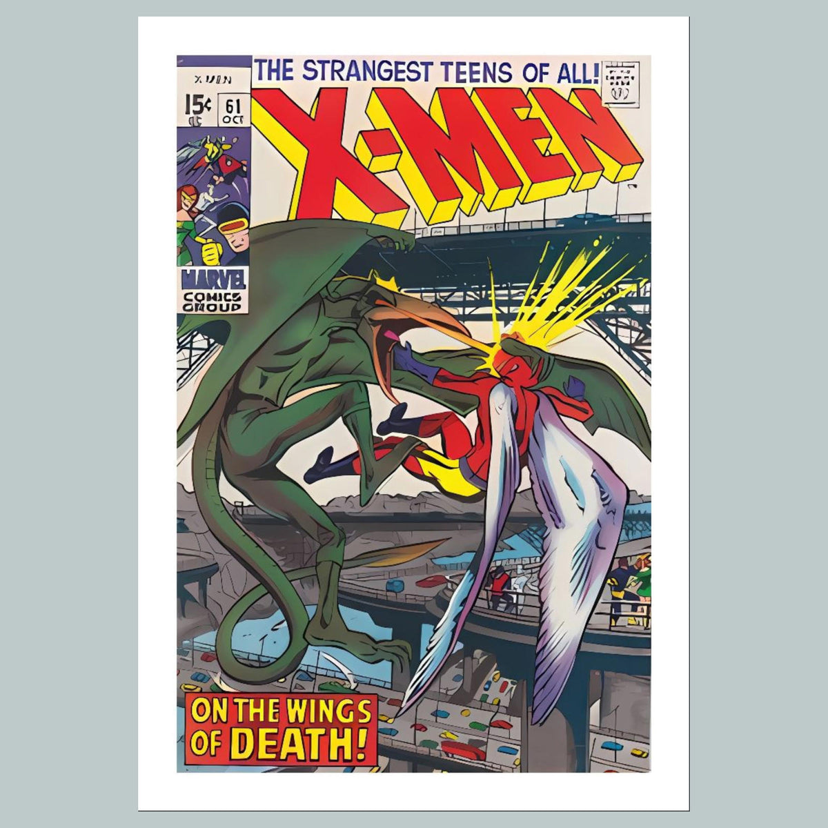 1593 X-Men October 1969 8x10 Glossy Photo Comic Book Cover
