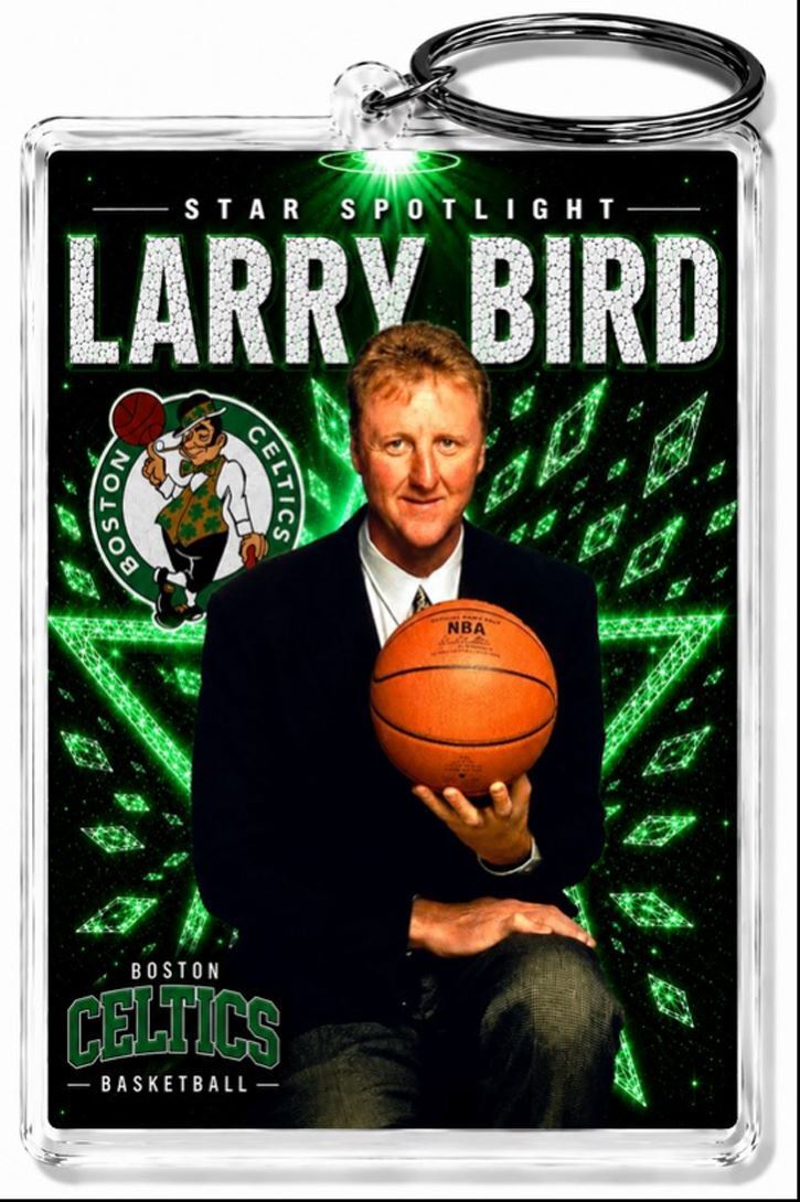 3570 Larry Bird Keychain Alt2 Custom Premium Handmade Keychain No Nameplate