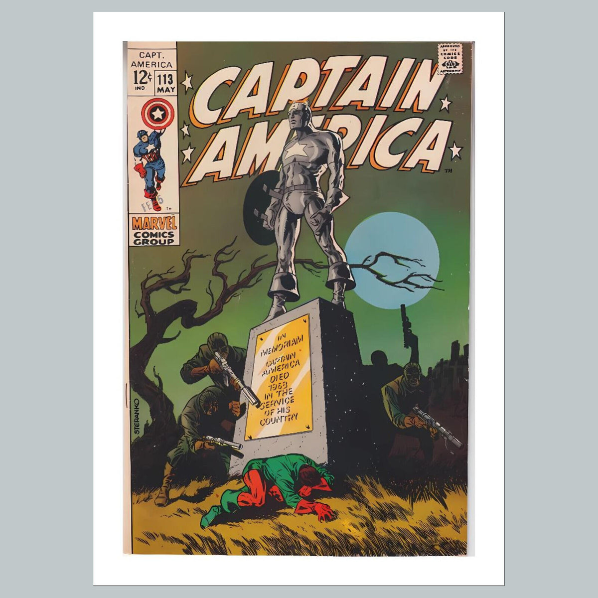 1943 Captain America 8x10 Glossy Photo Comic Book Cover Fast-Secure Shipping