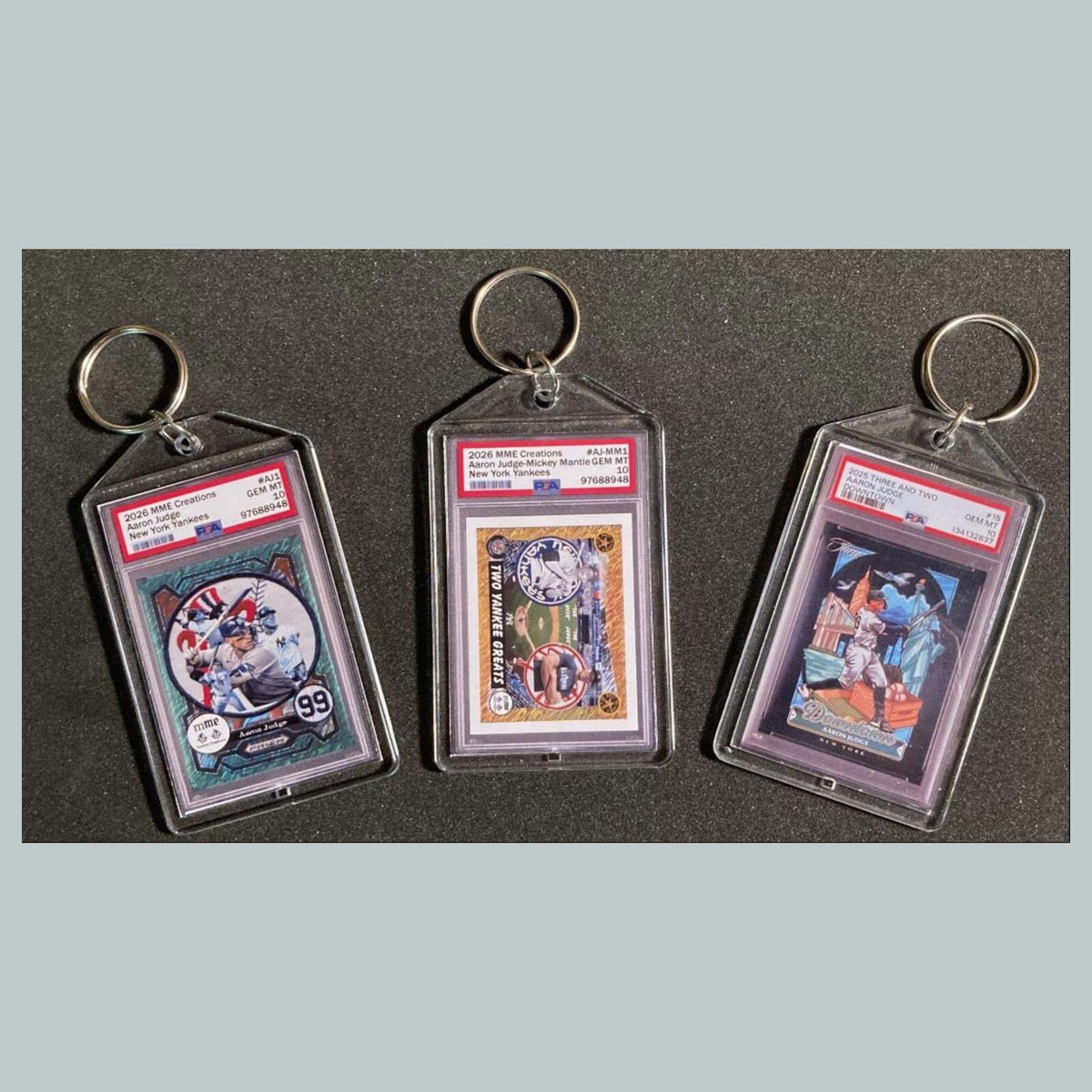 3786B Aaron Judge 3 Pack Keychains
