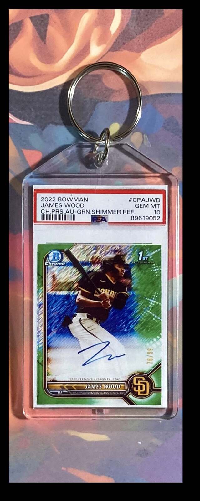 3124 James Wood 2022 Bowman Green Shimmer Auto Custom Keychain