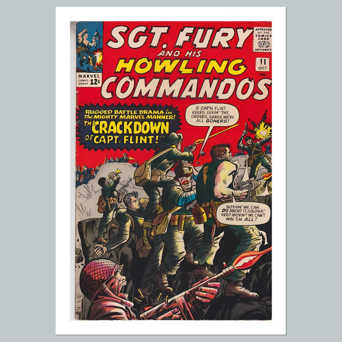 2392 Sgt Fury 8x10 Glossy Photo Comic Book Cover Fast-Secure Shipping