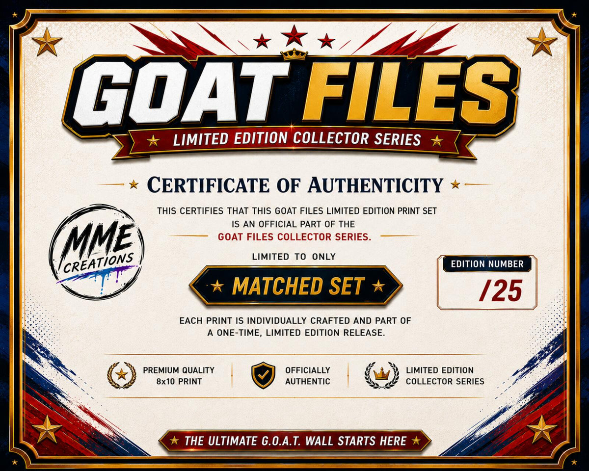 2663 The G.O.A.T. Files™ | Limited to /25 Zoom Art Set | 5 Giclée Print Bundle FBL