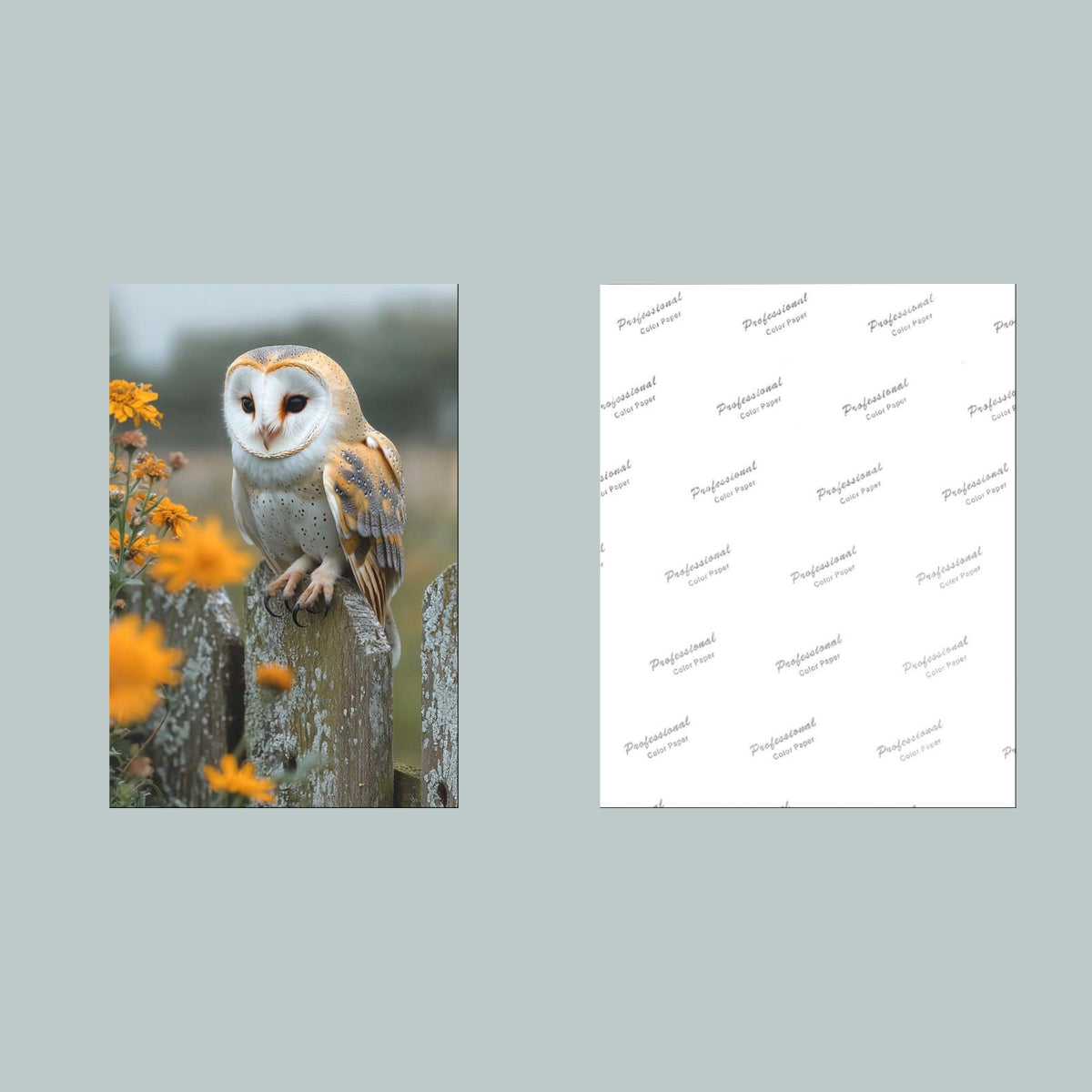 1302 Owl on Tree Stump 8x10 Glossy Photo - Fast-Secure Shipping MS