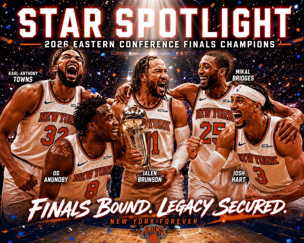 2719 Star Spotlight Base Ed Knicks Win Basketball Champs 8X10 Zoom Art Print BKL