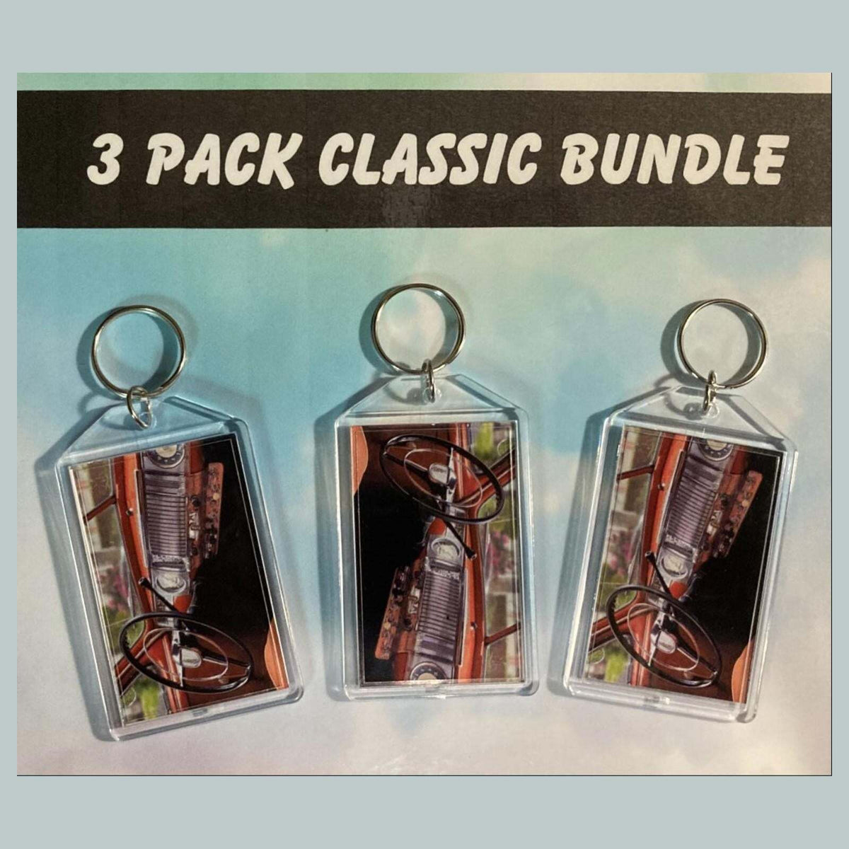 3568B Threefer Bundle 1946 Dodge D24 Club Coupe Acrylic Keychain