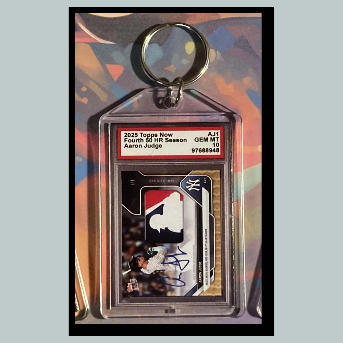 3521 Aaron Judge 4th 50 HR Season 2025 Now Custom Made Keychain-Makes Great Gift