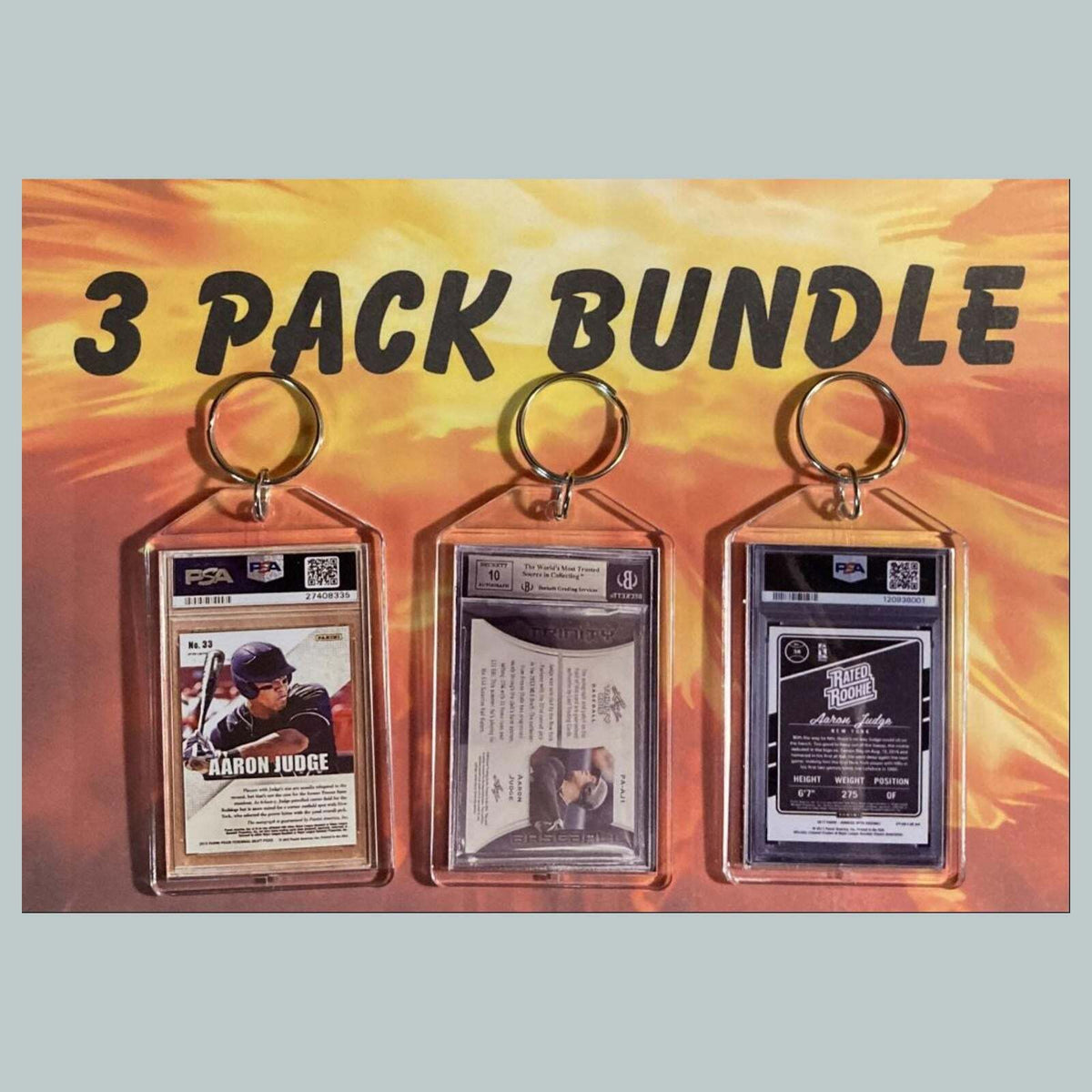 3588B Aaron Judge 3 Pack Bundle-Custom Hand Made Keychains