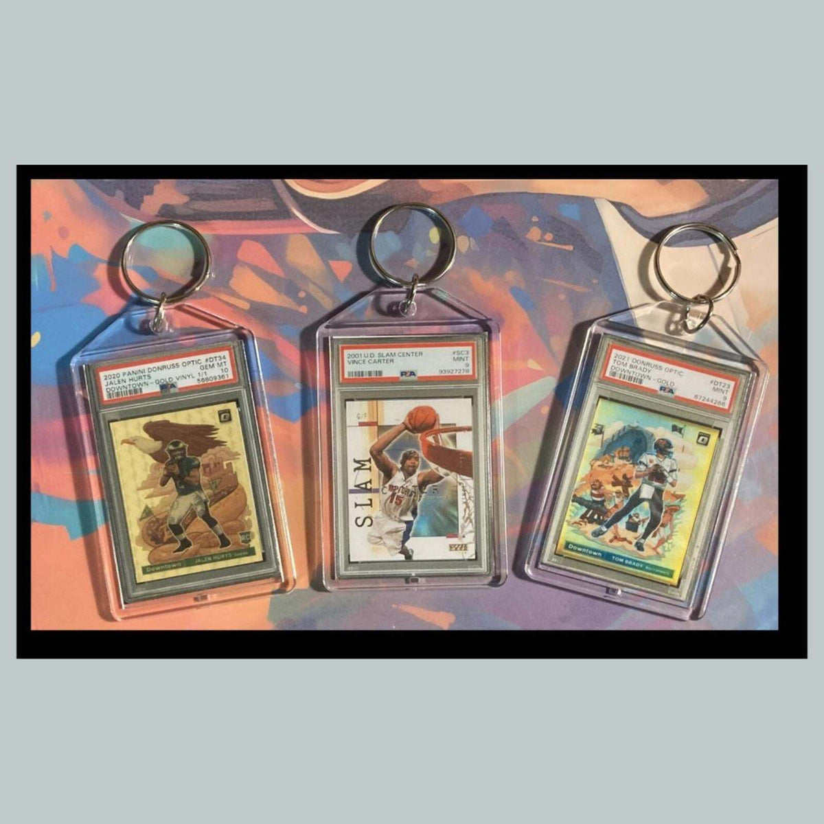 3418B Hurts/Carter/Brady 3 Pack Multi Sport Bundle - 3 Diff Novelty Keychains