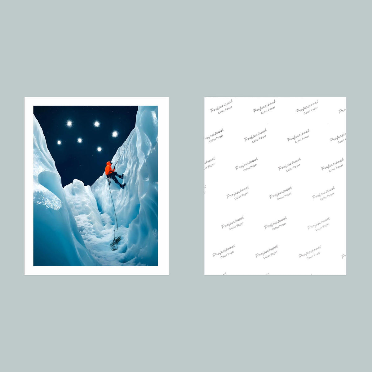 1473 Ice Climbing 8x10 Glossy Photo MS