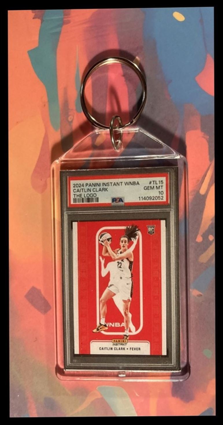 3021 Caitlin Clark 2024 Panini The Logo Custom Keychain-Great Gift
