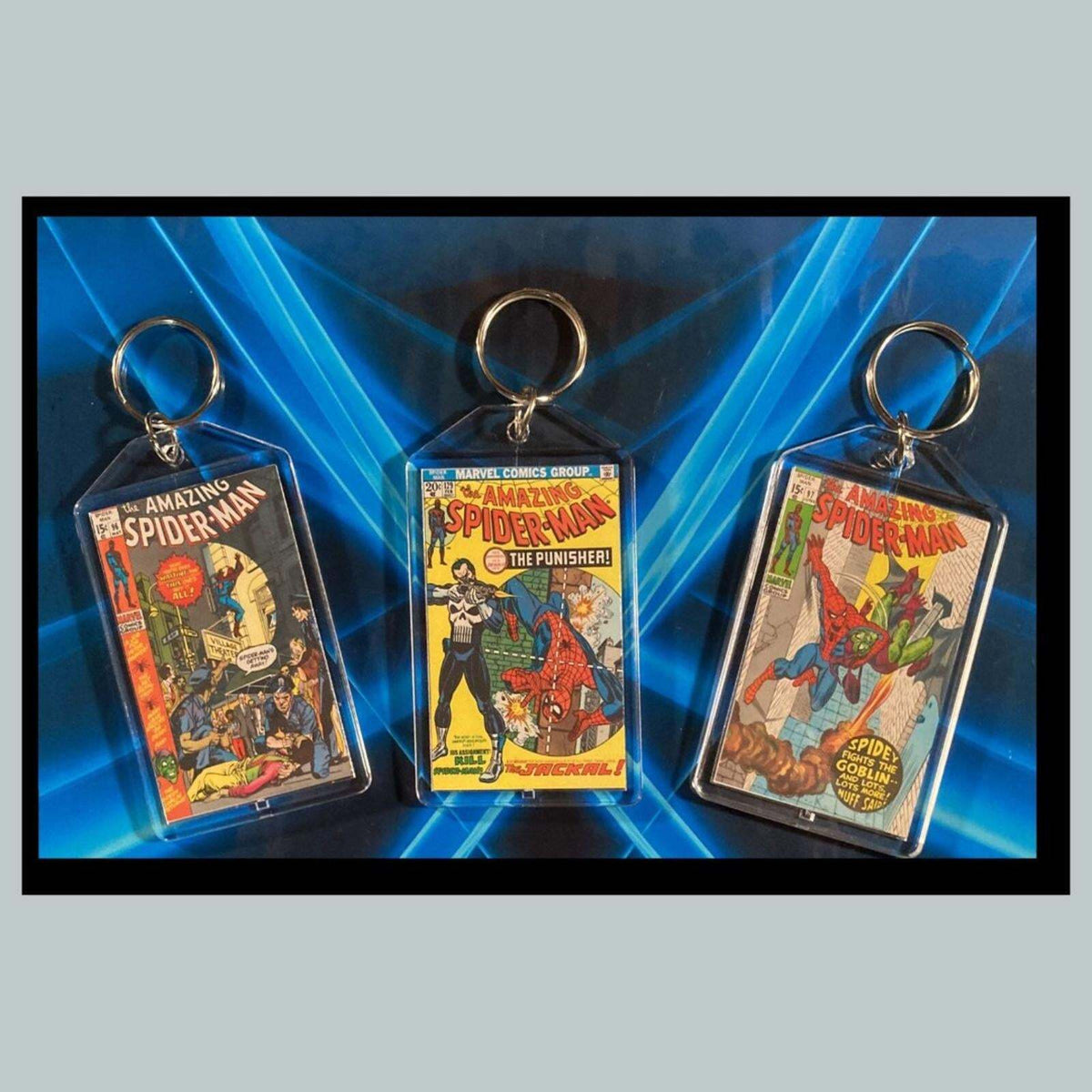 3401 Spider Man Classic 3 Pack Bundle -3 Diff Custom Novelty Keychains
