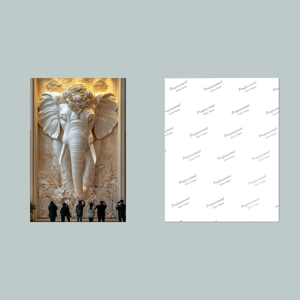 1345 Elephant Mural 8x10 Glossy Photo - Fast-Secure Shipping MS
