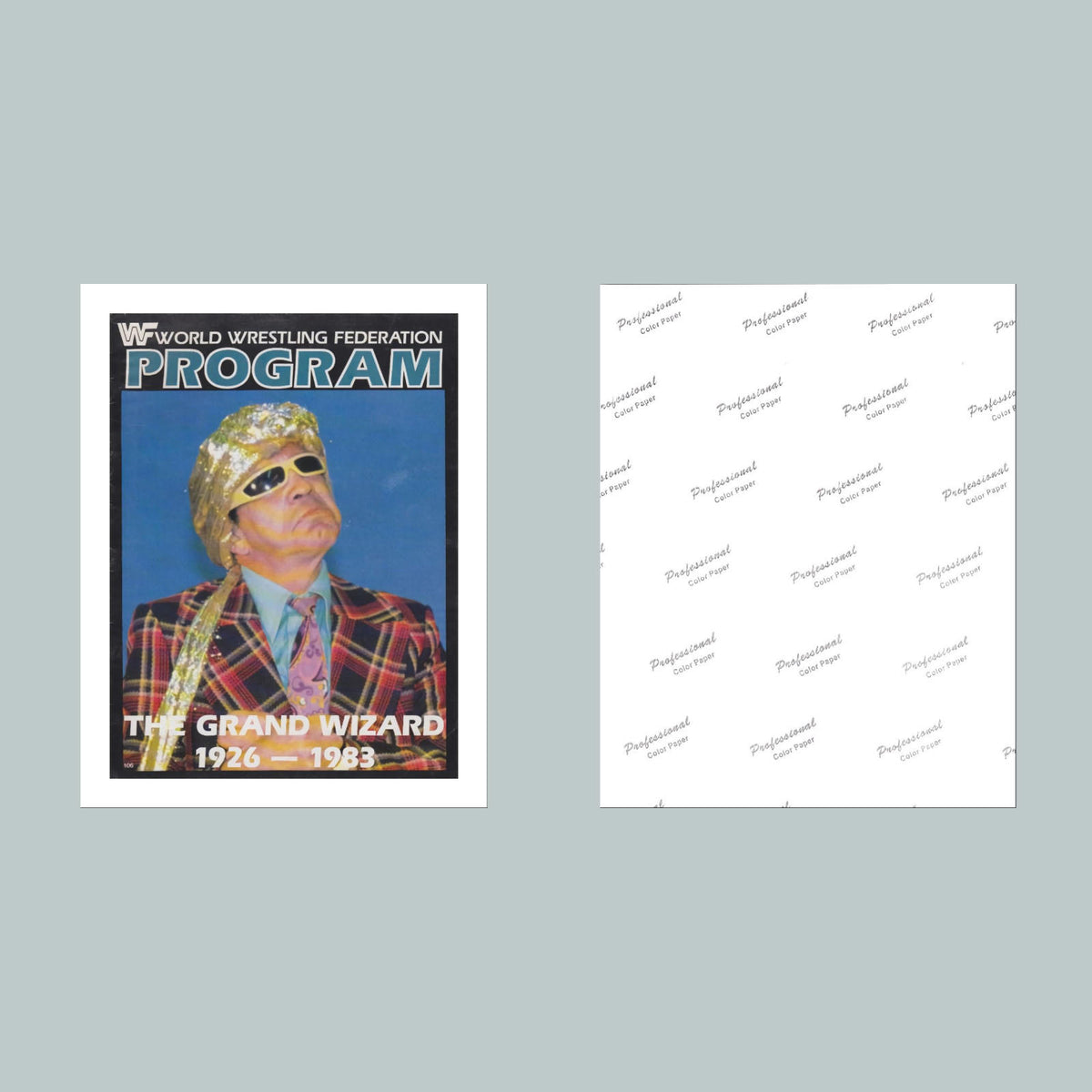 1526 WWF Program The Grand Wizard 8x10 Glossy Photo Fast-Secure Shipping MS