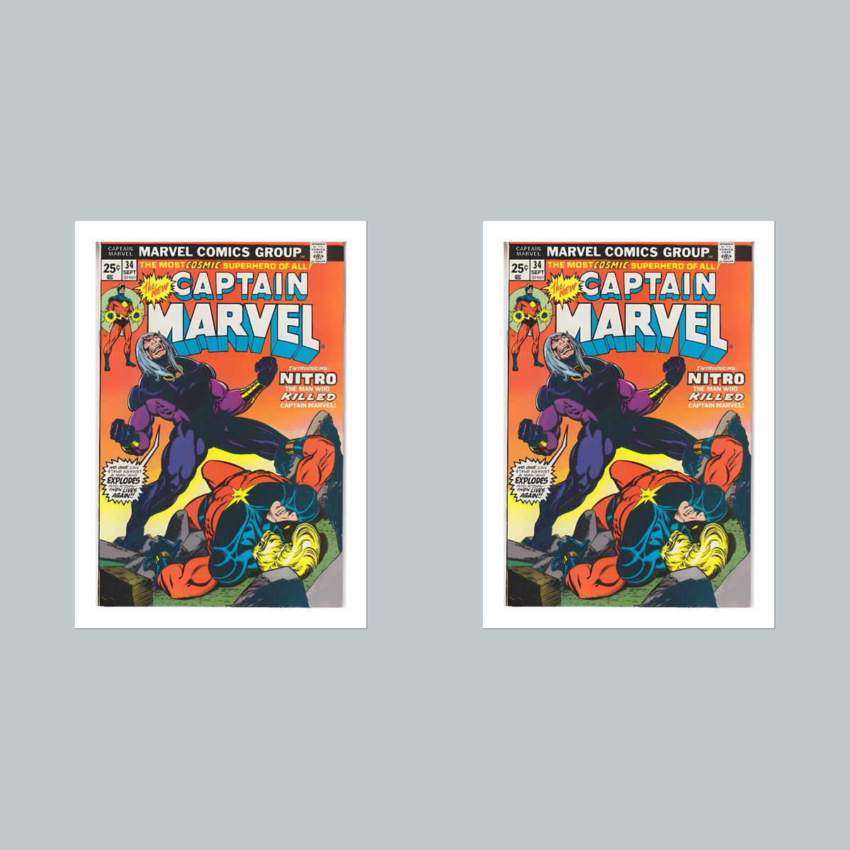 1909 Captain Marvel 8x10 Glossy Photo Comic Book Cover Fast-Secure Shipping