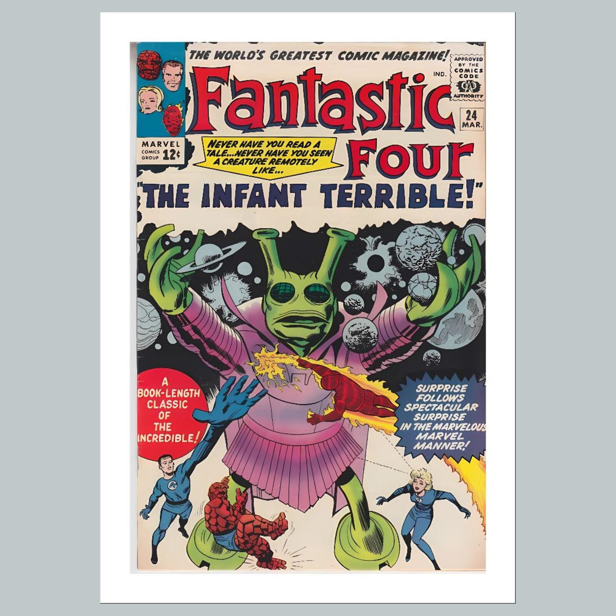 1970 Fantastic Four 8x10 Glossy Photo Comic Book Cover Fast-Secure Shipping