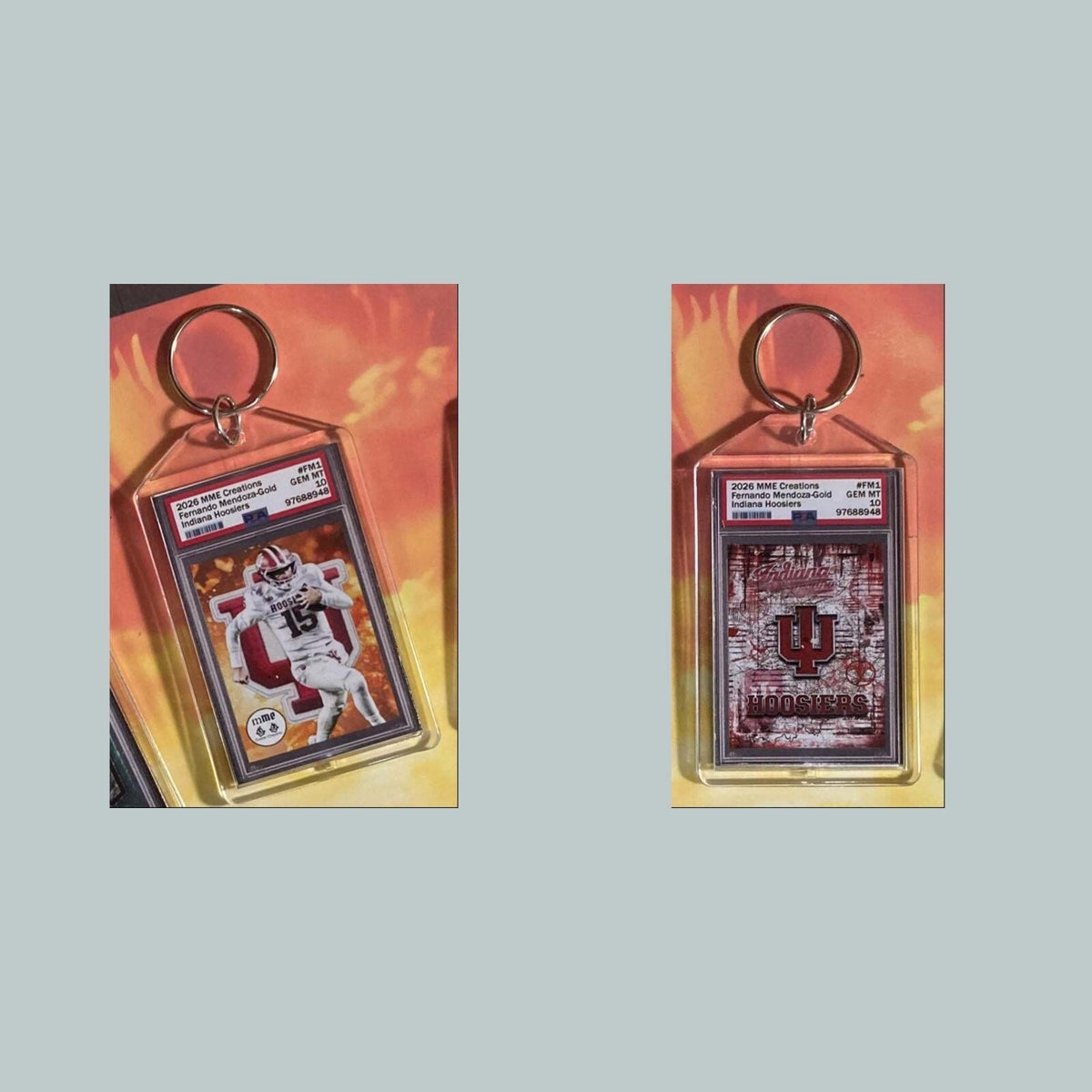 3753 Fernando Mendoza Gold Custom Hand Made Keychain