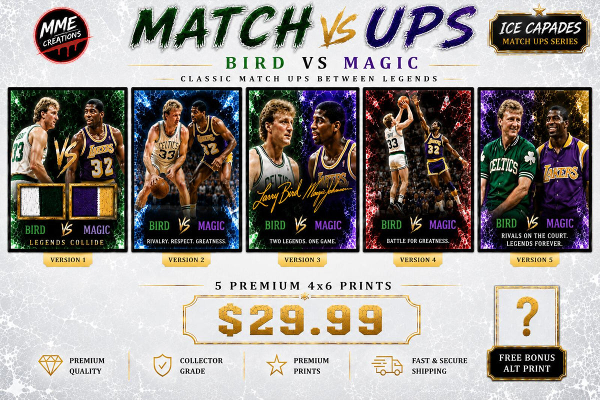 2636 Match Ups Larry Bird/Magic Johnson Zoom Art |Ice Series 5 Glossy Prints BKL