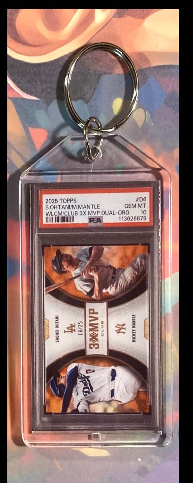 3127 Shohei Ohtani/Mickey Mantle 2025 Topps Welcome To The Club Keychain