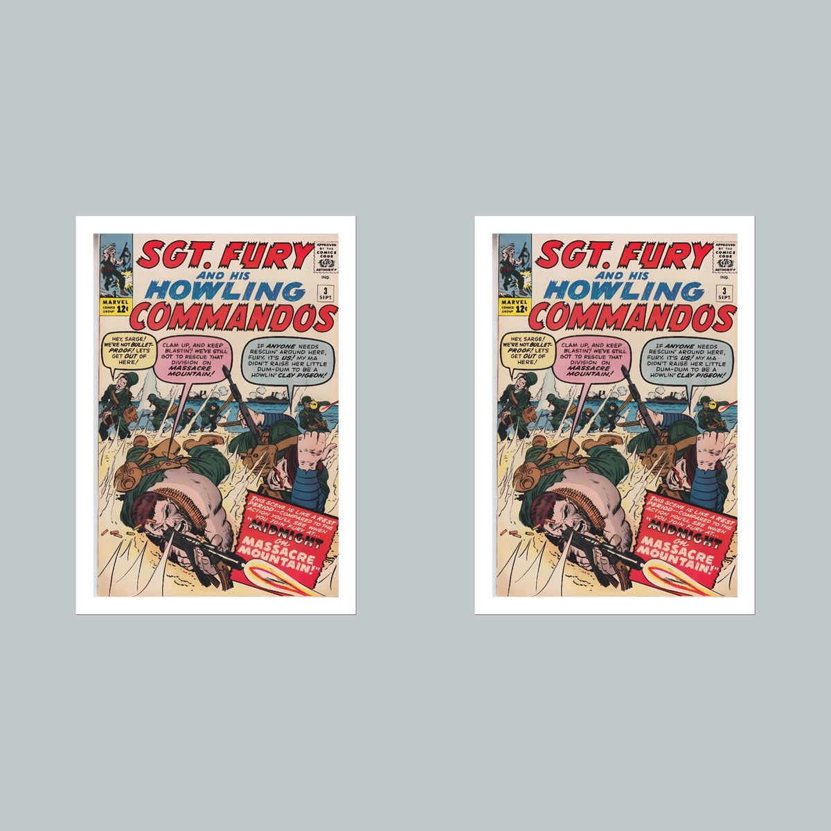 2373 Sgt Fury 8x10 Glossy Photo Comic Book Cover Fast-Secure Shipping