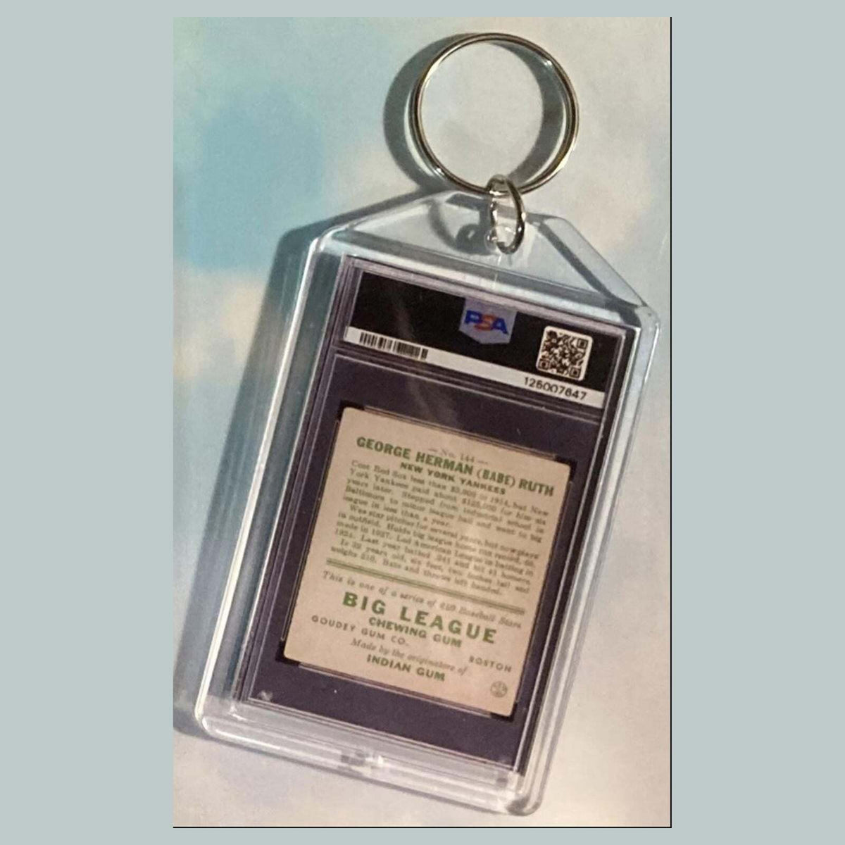 3647 Babe Ruth 1933 Goudey Auto Custom Hand Made Keychain