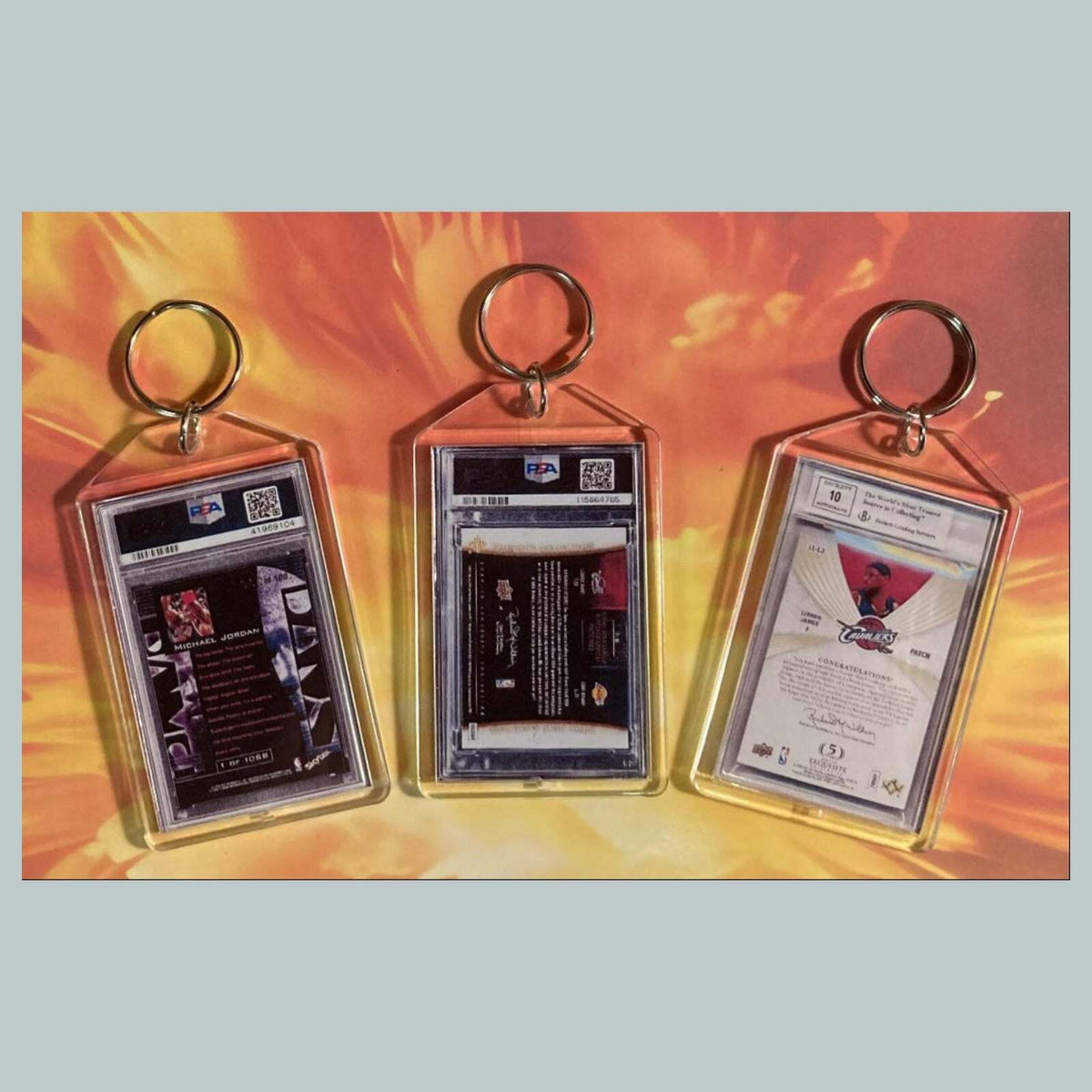 3659B Michael Jordan-Lebron/Kobe-Lebron 3 Pack Bundle Custom Hand Made Keychains