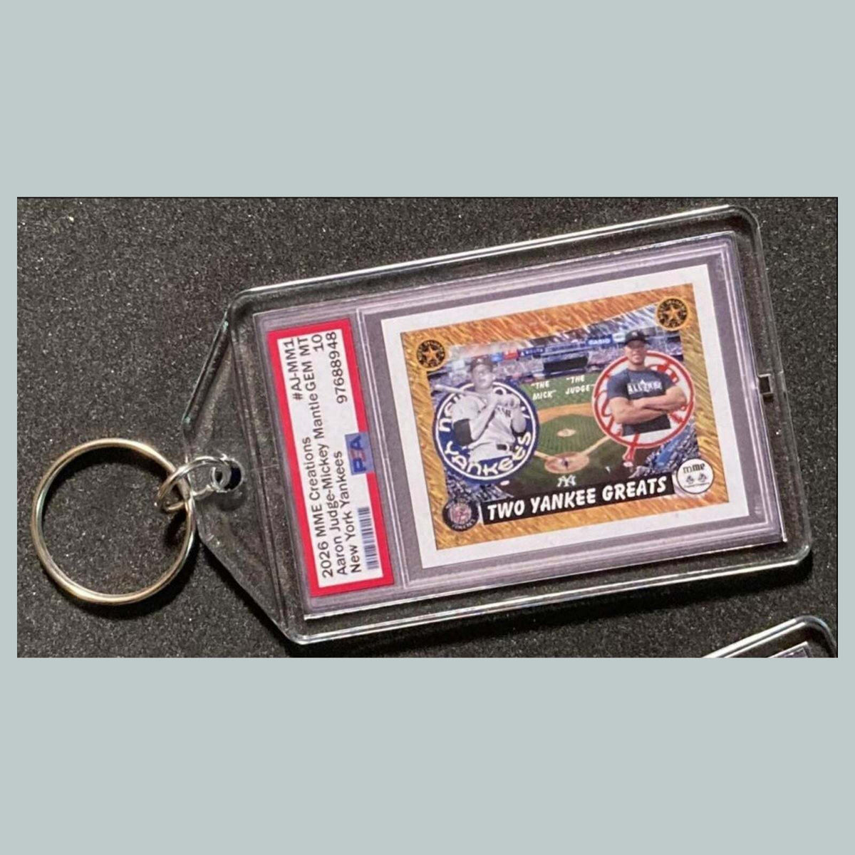 3789 Aaron Judge/Mickey Mantle Mockup Custom Hand Made Keychain