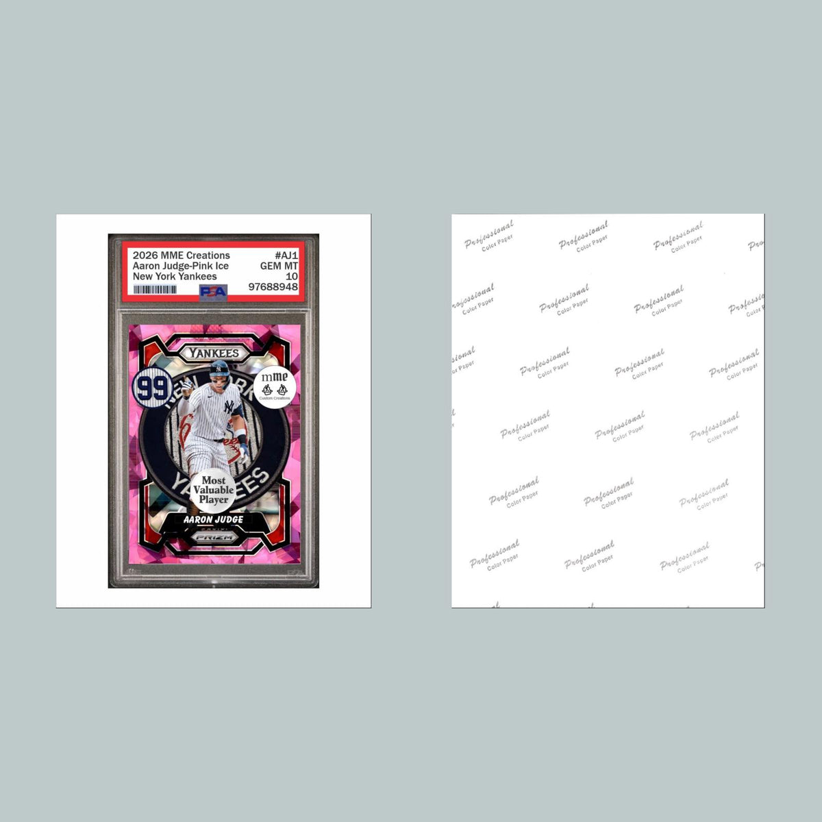 1125 P Aaron Judge Pink Ice Mockup 8x10 Glossy Photo - Fast-Secure Shipping BBL
