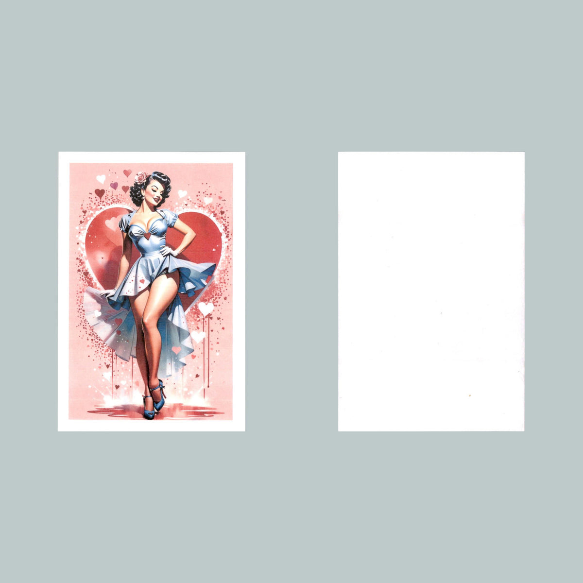 0329 P -8X10 Pinup Pink Heart Glossy Photo Fast-Secure Shipping MS