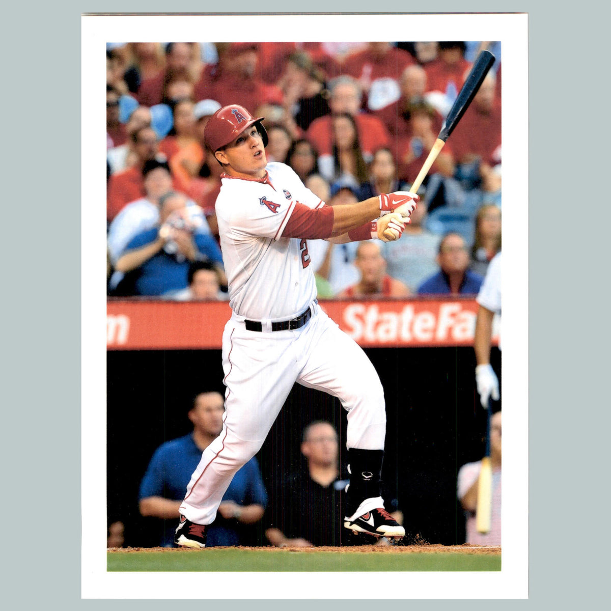 0036 P-8X10 Mike Trout Swinging Glossy Photo Fast-Secure Shipping BBL