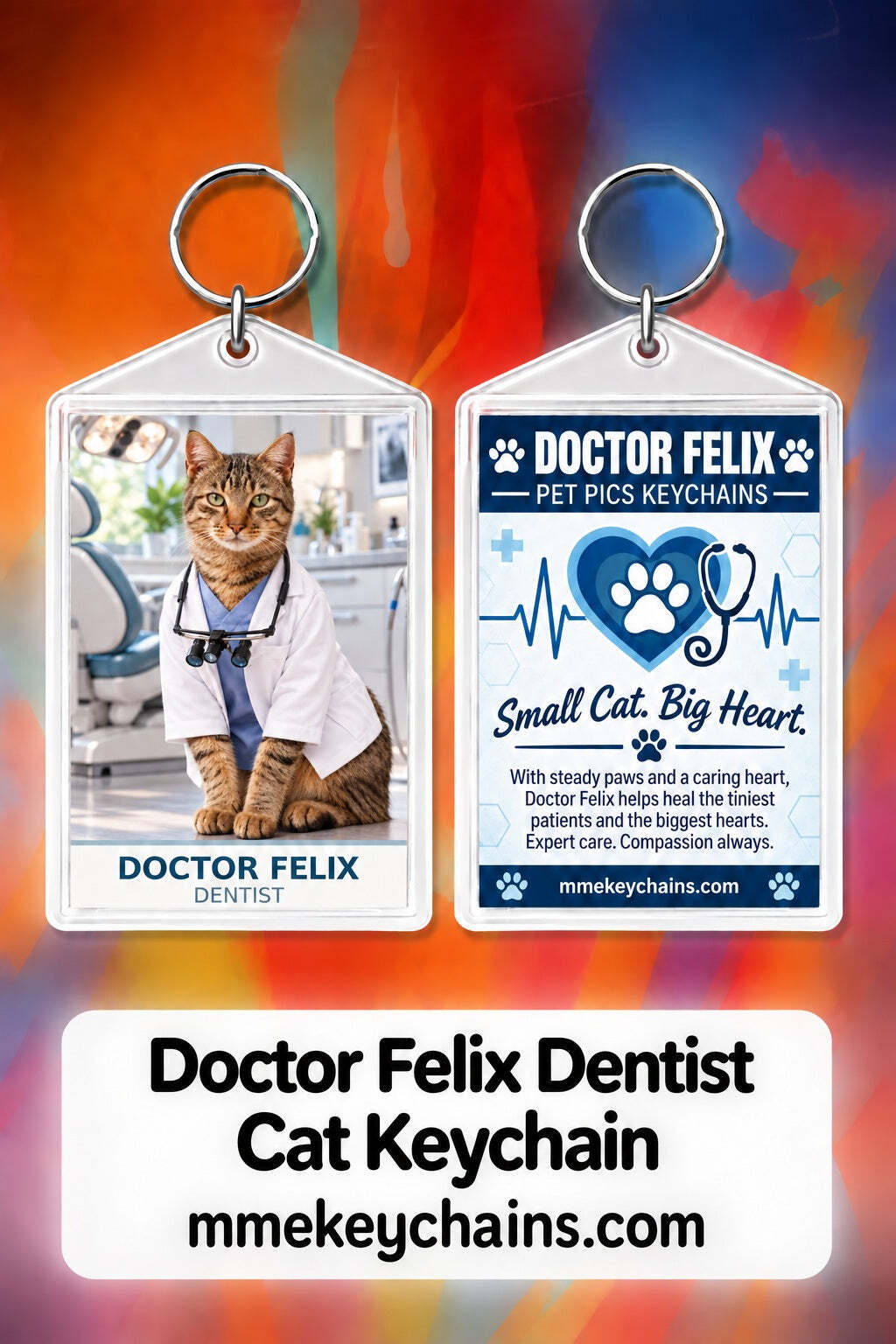4908 Personalized Pet Pics Keychains Doctor Felix – Dentist