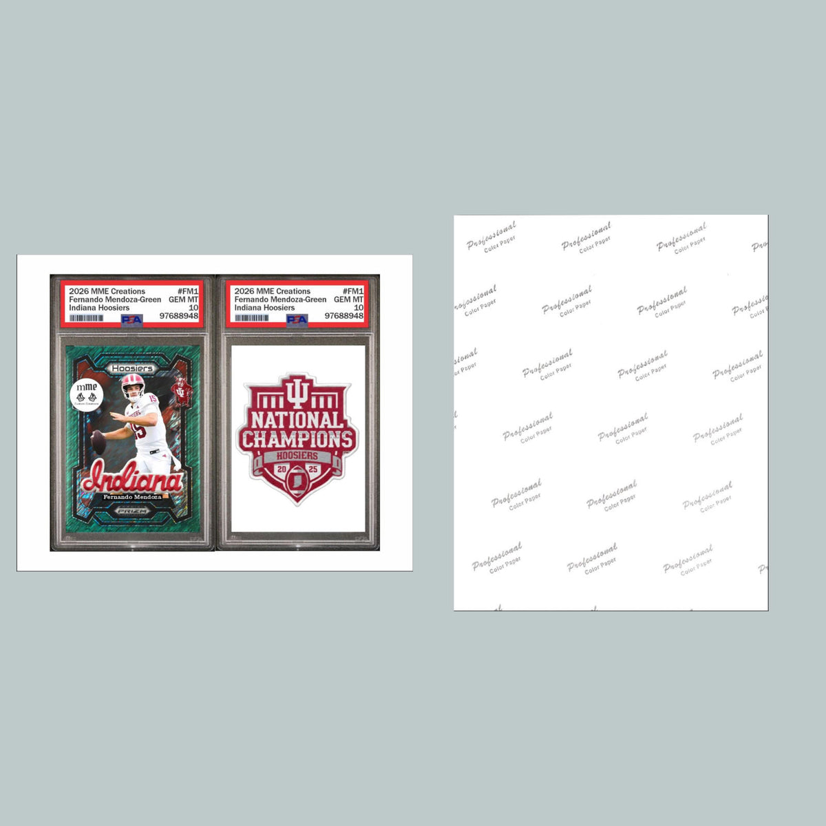 1148 P Fernando Mendoza Green Shimmer Mockup 8x10 Glossy Photo - Fast Shipping FBL